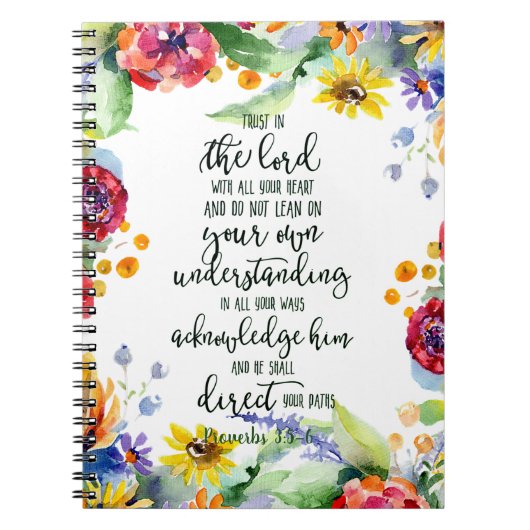 Carnet Fleur de confiance dans le Seigneur (Devant)