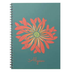 Carnet Fleur de corail non tamisée personnalisée