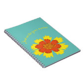 Carnet Fleur de coréopsis jaune et orange (Côté Droit)