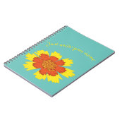 Carnet Fleur de coréopsis jaune et orange (Côté gauche)