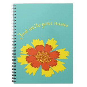 Carnet Fleur de coréopsis jaune et orange