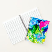 Carnet Fleur de cyclamen rose Aquarelle abstraite (Intérieur)