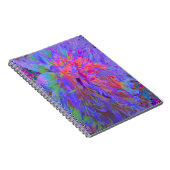 Carnet Fleur de dahlia décorative psychédélique élégante (Côté Droit)