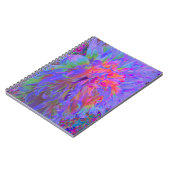 Carnet Fleur de dahlia décorative psychédélique élégante (Côté gauche)