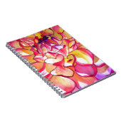 Carnet Fleur de dahlia rose aquarelle beaux-arts (Côté Droit)