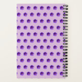 Carnet Fleur de géranium violet Motif sans couture sur (Verso)