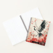 Carnet Fleur de Grue Rouge Lavis d'Encre (2) (Intérieur)