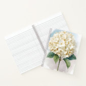 Carnet Fleur de Hydrangea blanche à l'aquarelle délicate (Intérieur)