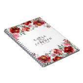 Carnet Fleur de jardin rouge profond (Côté Droit)