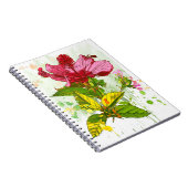 Carnet Fleur de ketmie - peinture d'aquarelle (Côté Droit)