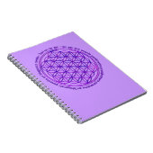 Carnet Fleur de la vie - incantation de Moola - violette (Côté Droit)