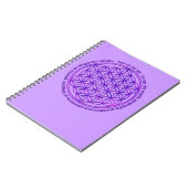Carnet Fleur de la vie - incantation de Moola - violette (Côté gauche)