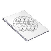 Carnet Fleur de ligne de noir de la vie (Côté Droit)