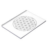 Carnet Fleur de ligne de noir de la vie (Côté gauche)