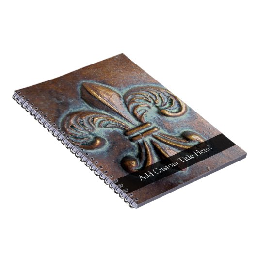 Carnet Fleur de Lis à l'aspect vieillot (Côté Droit)