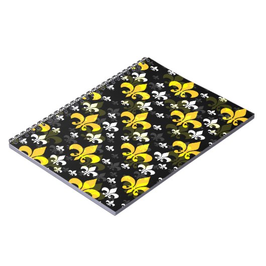 Carnet Fleur De Lis Blanc Jaune (Côté gauche)