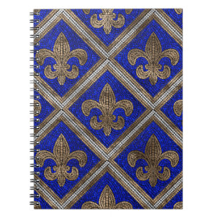 Carnet Fleur-de-lis mosaic tile pattern