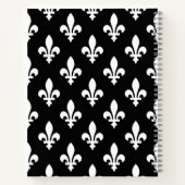 Carnet Fleur de Lis Motif, française, royale, blanche (Dos)
