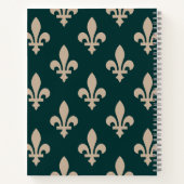 Carnet Fleur de Lis Motif, Royal French Creative on Green (Dos)