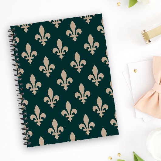 Carnet Fleur de Lis Motif, Royal French Creative on Green