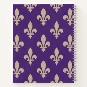 Carnet Fleur de Lis Motif, Royal French Creative on Purpl (Dos)