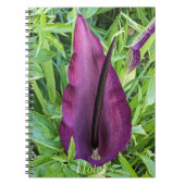 Carnet Fleur de Lys Dragon Pourpre en Fleur (Devant)