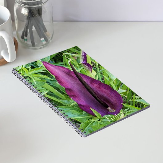 Carnet Fleur de Lys Dragon Pourpre en Fleur