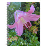 Carnet Fleur de lys rose (Devant)