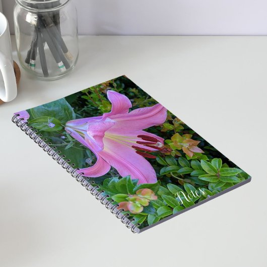 Carnet Fleur de lys rose