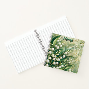 Carnet Fleur de mai personnalisée Muguet
