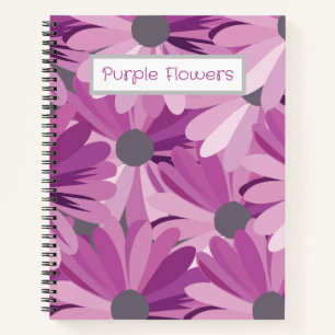 Carnet Fleur de marguerite africaine personnalisée