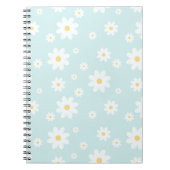 Carnet Fleur de marguerite blanche classique (Devant)