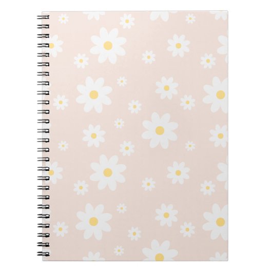 Carnet Fleur de marguerite blanche classique (Devant)