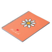 Carnet Fleur de marguerite Whimsical Minimal tiré à la ma (Côté gauche)