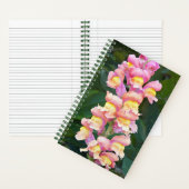 Carnet Fleur de muflier rose et jaune (À l'intérieur)