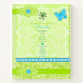 Carnet Fleur de naissance et Gem Décembre Lace Grand (Dos)