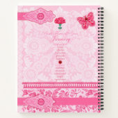 Carnet Fleur de naissance et Gem Janvier Lace Grand (Dos)
