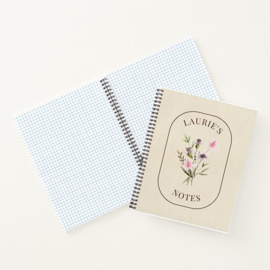 Carnet Fleur de naissance personnalisée (Intérieur)