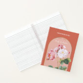 Carnet Fleur de naissance personnalisée Mois de juin Rose (Intérieur)