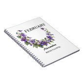 Carnet Fleur de naissance violette de février (Côté Droit)
