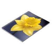 Carnet Fleur de Narcisse jaune peinture à l'aquarelle flo (Côté gauche)