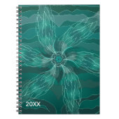 Carnet Fleur de nature botanique florale abstraite été (Devant)