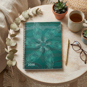 Carnet Fleur de nature botanique florale abstraite été