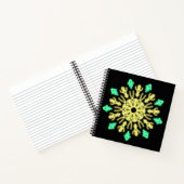 Carnet Fleur de néon jaune et vert (Intérieur)