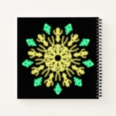 Carnet Fleur de néon jaune et vert (Dos)