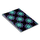Carnet Fleur de néon pourpre et turquose (Côté Droit)
