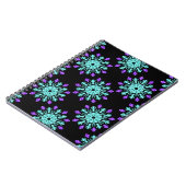 Carnet Fleur de néon pourpre et turquose (Côté gauche)