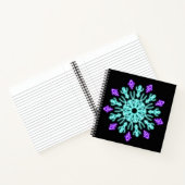 Carnet Fleur de néon pourpre et turquose (Intérieur)