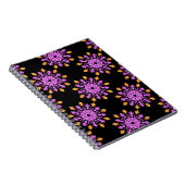 Carnet Fleur de néon rose et orange (Côté Droit)