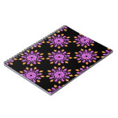 Carnet Fleur de néon rose et orange (Côté gauche)